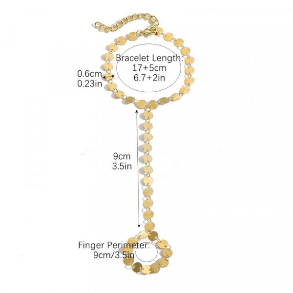 Слейв-браслет капля бирюзы в стиле минимализм CJF45859