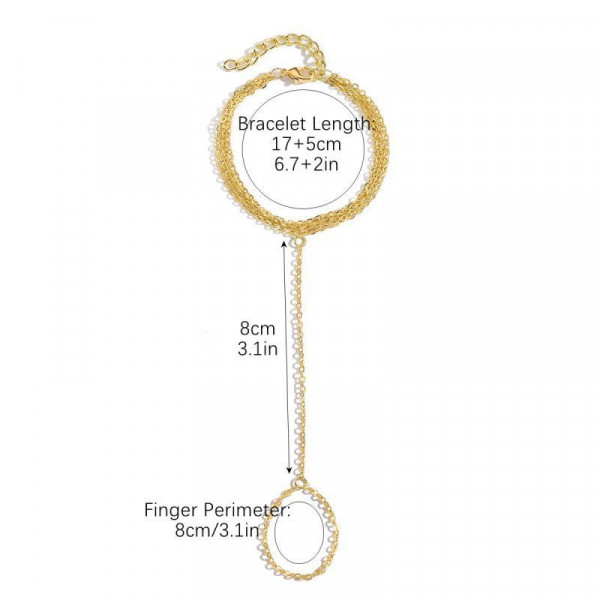 Слейв-браслет капля бирюзы в стиле минимализм CJF45859