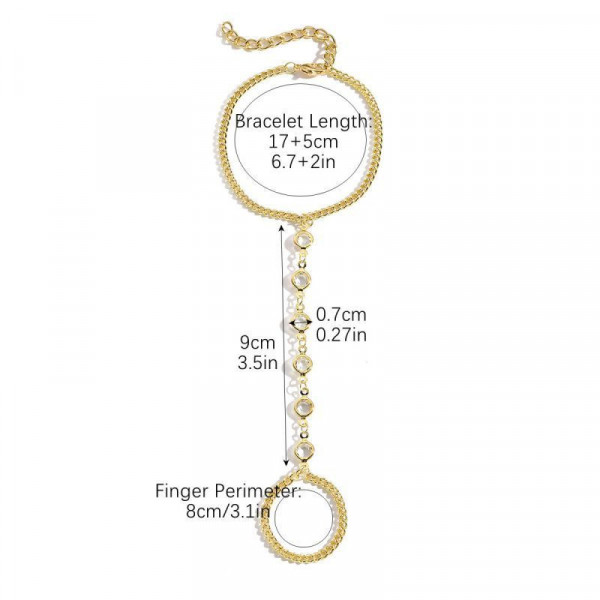 Слейв-браслет капля бирюзы в стиле минимализм CJF45859