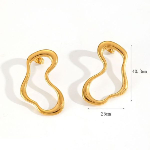 Серьги-пусеты разомкнутые контуры абстрактные CJL88389