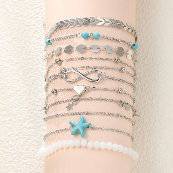 Браслет на ногу с морской символикой CJH65269