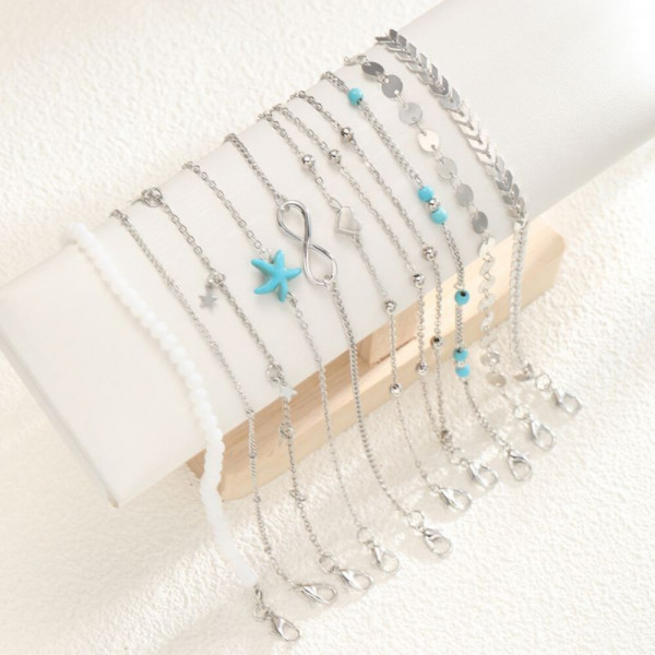 Браслет на ногу с морской символикой CJH65269