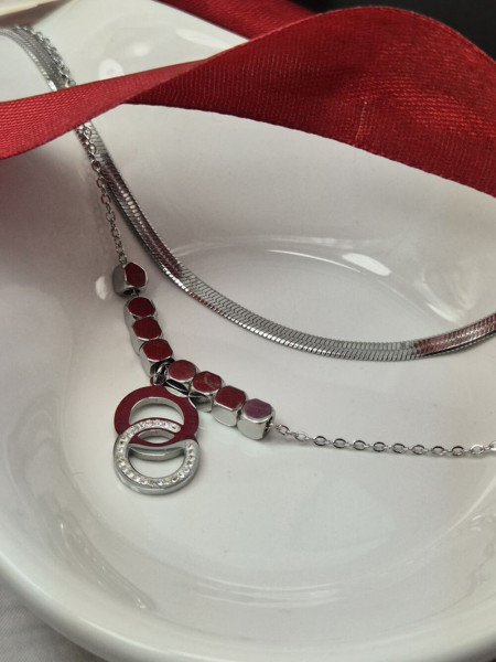 Многослойный браслет с жемчугом и звеньями J11192CJJ