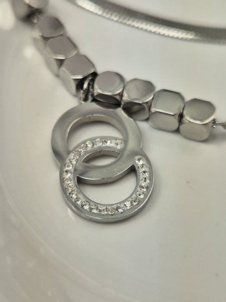 Многослойный браслет с жемчугом и звеньями J11192CJJ