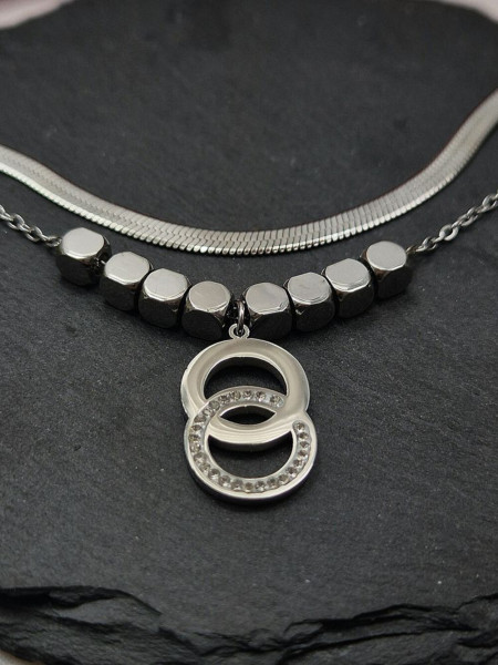 Многослойный браслет с жемчугом и звеньями J11192CJJ