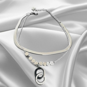 Многослойный браслет с жемчугом и звеньями J11192CJJ