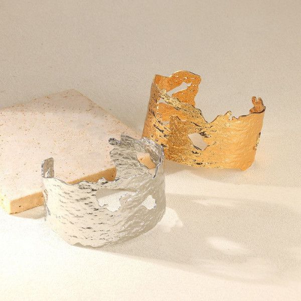 Браслет жесткий сетчатый с многорядным плетением CJL28286