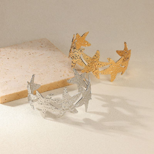 Браслет жесткий сетчатый с многорядным плетением CJL28286