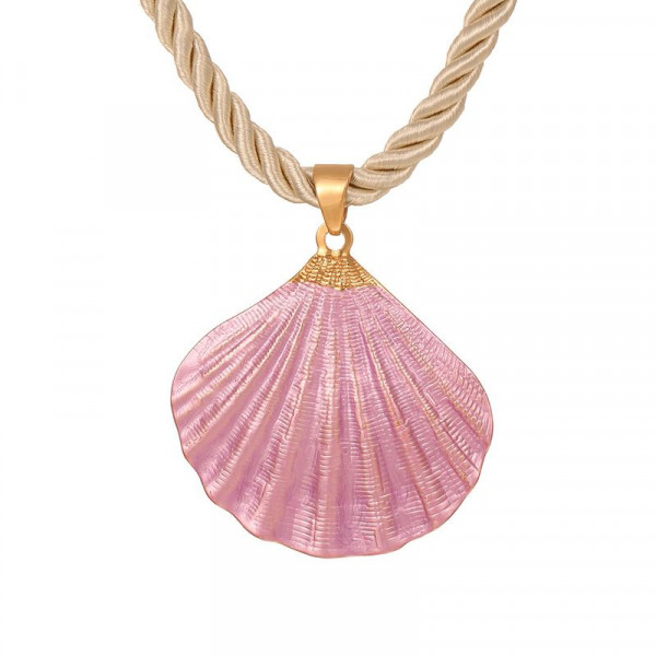Цепочка с крупной подвеской в форме цветной ракушки CJM18775