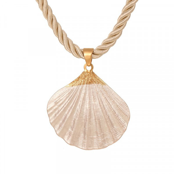 Цепочка с крупной подвеской в форме цветной ракушки CJM18775