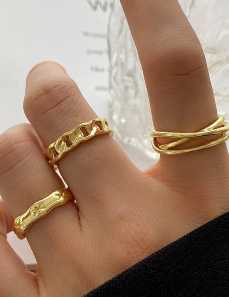 Кольцо с цепями и переплетениями Z05921