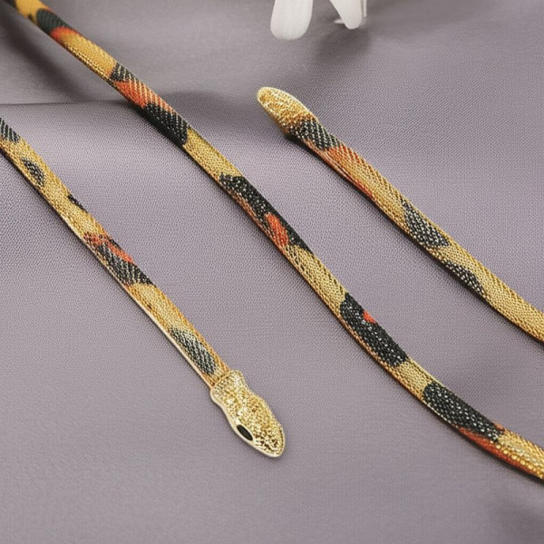 Экзотическое Колье-галстук Змеиная кожа DNS11112CJJ