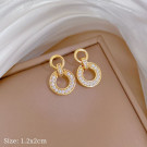 Серьги-кольца со стразами CJJ23876