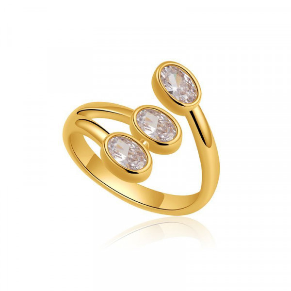 Фантазийное кольцо с зигзагообразным узором CJL16398