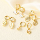 Серьги-конго с подвеской Ракушка CJL20767