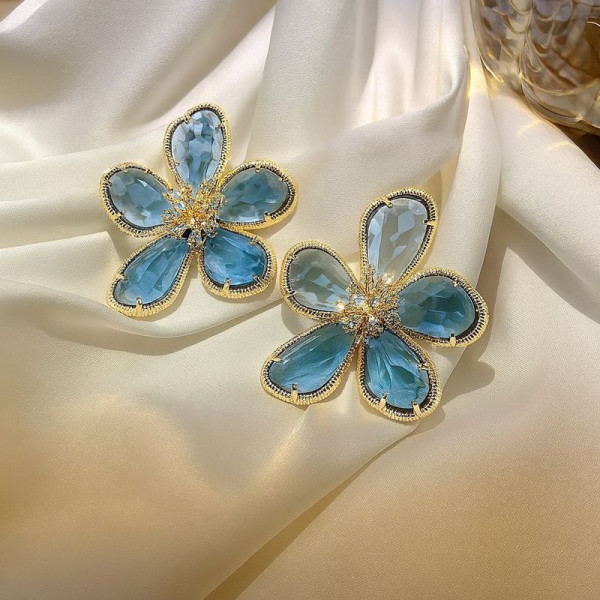 Серьги цветы ювелирный сплав 1J12359CJJ