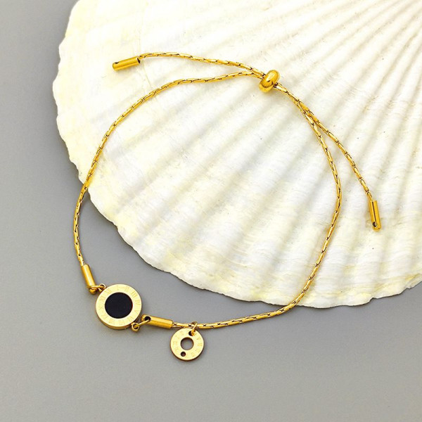 Браслет титановая сталь напыление золотом 1J12142CJJ