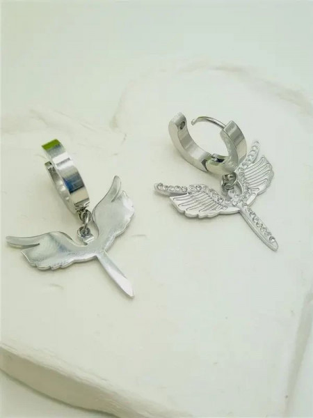 Серьги стальные скипетр J10214CJJ