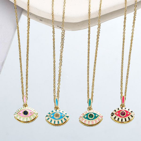 Золотистая Цепочка с веерной подвеской и кристаллами CJL46995