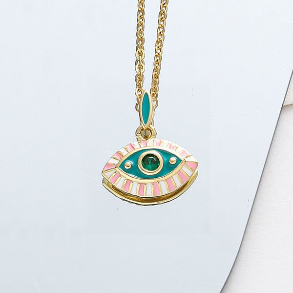 Золотистая Цепочка с веерной подвеской и кристаллами CJL46995