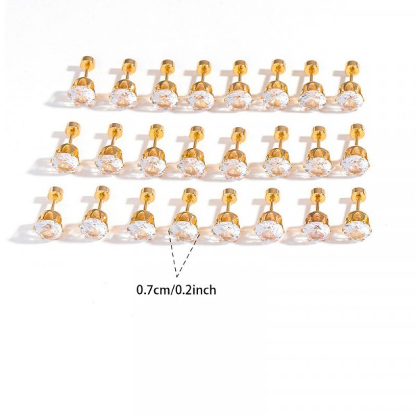 Серьги-пусеты кристальные точки CJR83556