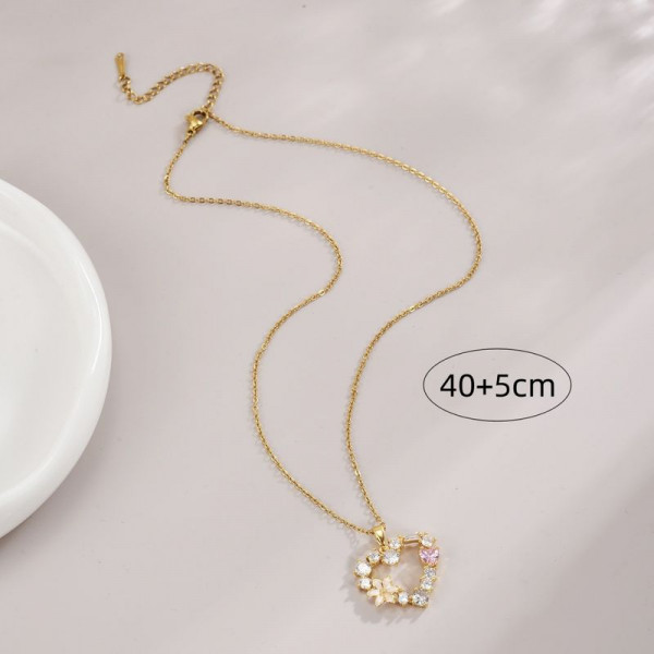 Колье медицинская сталь с напылением золотом 1J10840CJJ