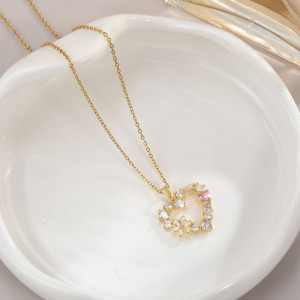 Колье медицинская сталь с напылением золотом 1J10840CJJ