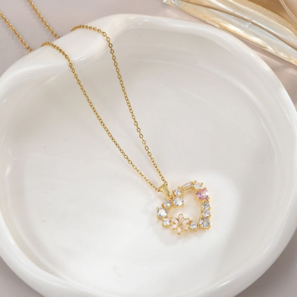 Колье медицинская сталь с напылением золотом 1J10840CJJ