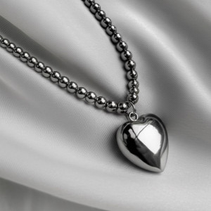 Цепочка титановая сталь с кулоном сердце 1J11871CJJ