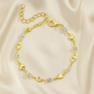 Браслет ювелирный сплав сердце 1J12360CJJ