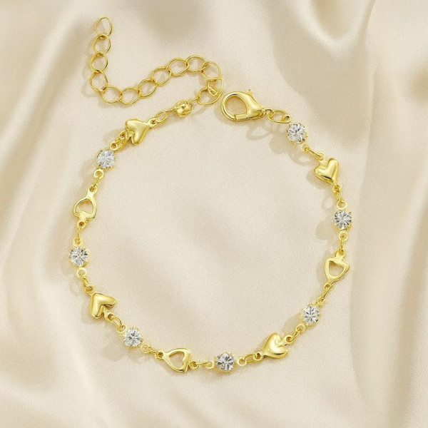 Браслет ювелирный сплав сердце 1J12360CJJ