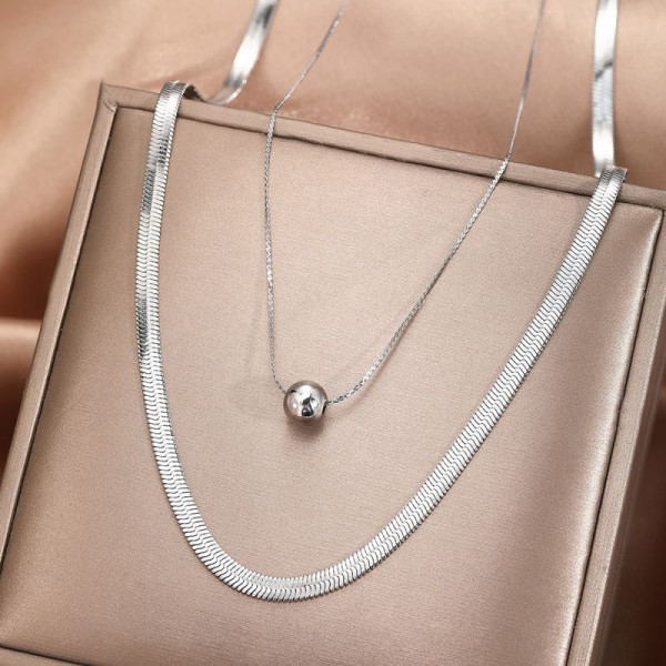 Колье из стали CJP82906