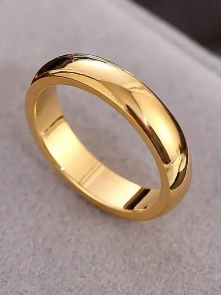 Кольцо стальное с напылением золотом обручальное J10173CJJ