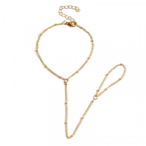 Слейв-браслет сияющая нить в золотом исполнении CJF54078