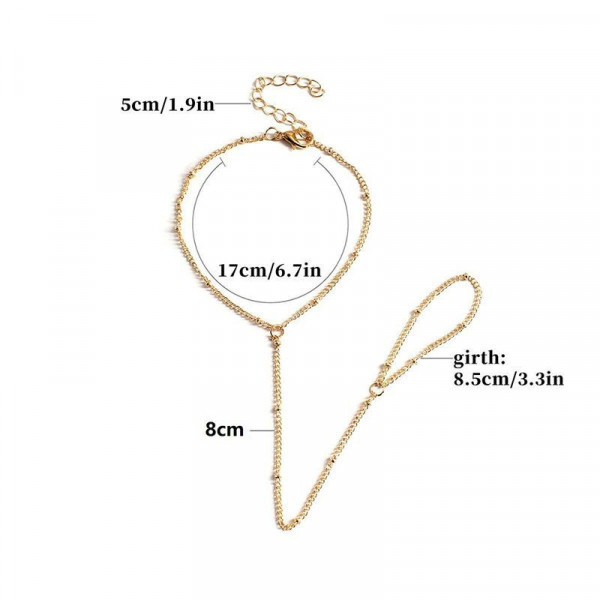 Слейв-браслет сияющая нить в золотом исполнении CJF54078