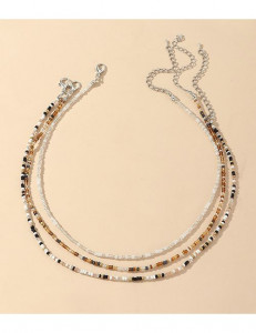 Трехъярусная мульти-цепочка с золотистым напылением G33040MSK