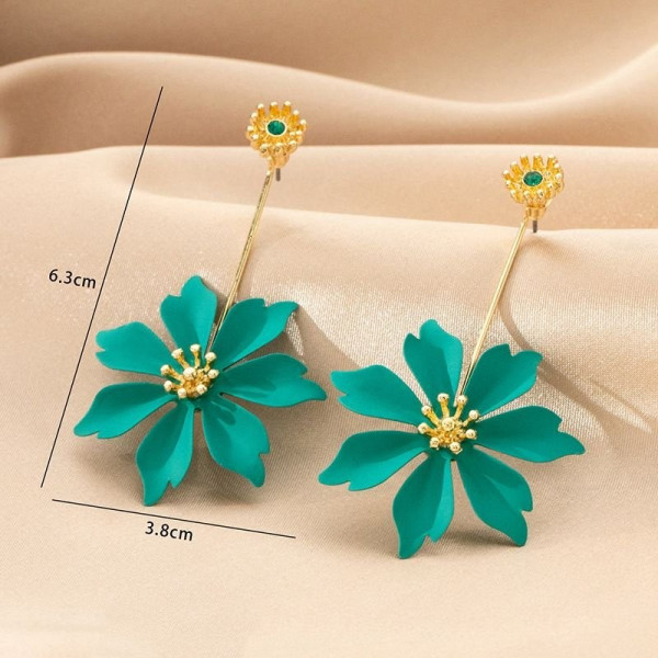 Серьги-подвески в форме объемных цветов N69392