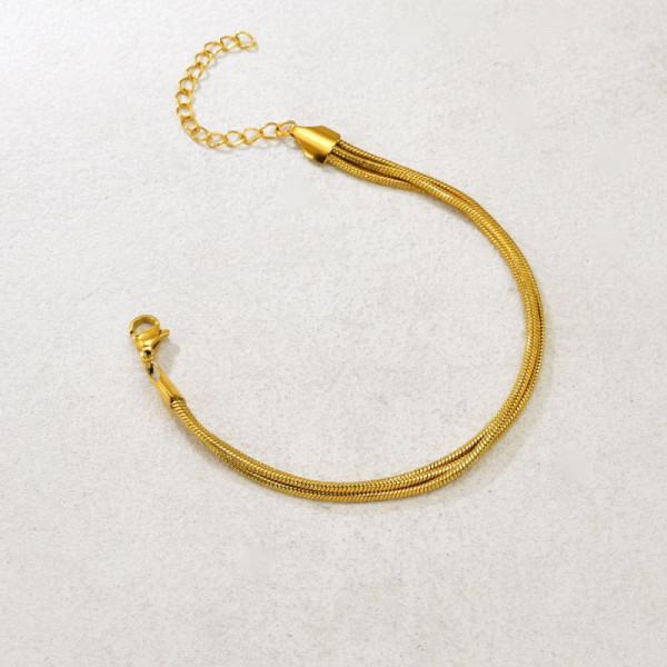 Браслет многослойный из тонких золотистых нитей CJR56264