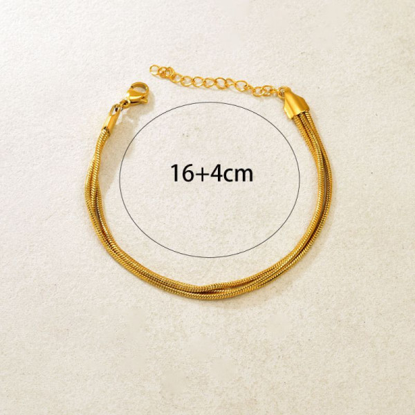 Браслет многослойный из тонких золотистых нитей CJR56264