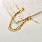 Браслет многослойный из тонких золотистых нитей CJR56264