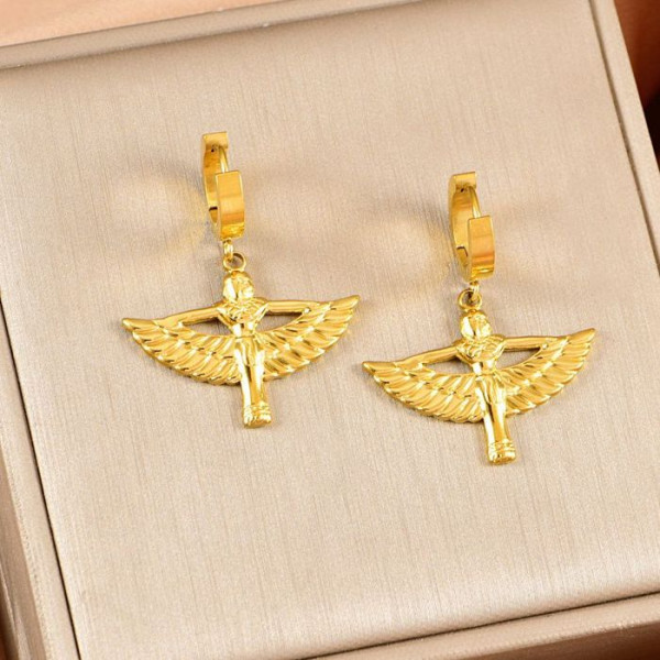 Серьги Висячие Птицы в египетском стиле CJL34019