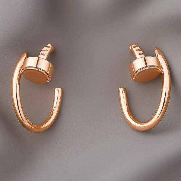 Серьги медь напыление золотом гвозди 1J12057CJJ
