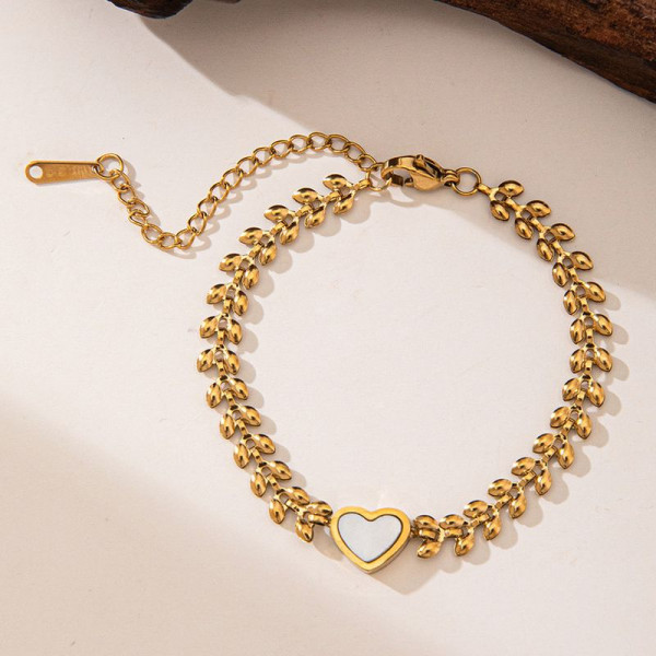 Браслет титановая сталь напыление золотом 1J12144CJJ