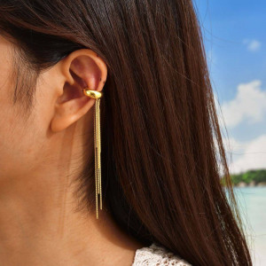 Серьга-кафф с длинной цепочкой CJQ18744