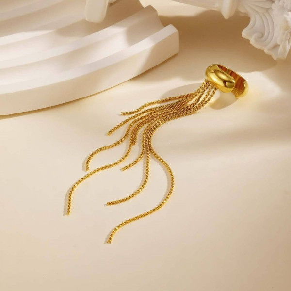 Серьга-кафф с длинной цепочкой CJQ18744