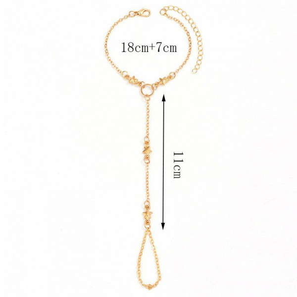 Слейв-браслет звездный каскад с золотистыми подвесками CJF54243