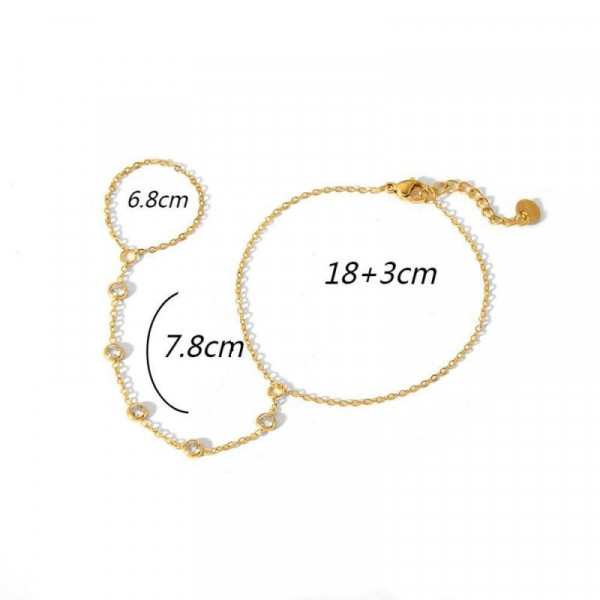 Слейв-браслет нежные лепестки в стиле флористика CJF57815