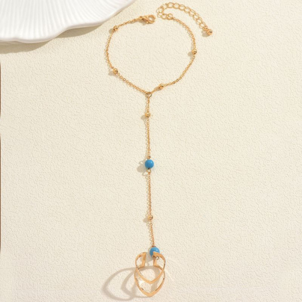 Браслет-слейв с бирюзовыми вставками CJT17386