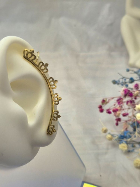 Кафф Медицинская сталь с напылением золотом J11020CJJ