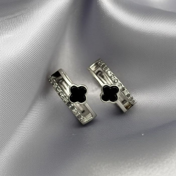 Серьги медь с напылением платиной J10477CJJ